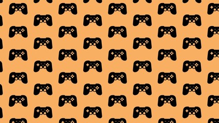 Fototapeta premium Vector seamless game controller pattern multicolored 
