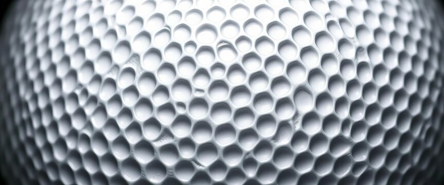 Close-up of seamless white honeycomb pattern textured like a golf ball,  seamless,  texture - Powered by Adobe