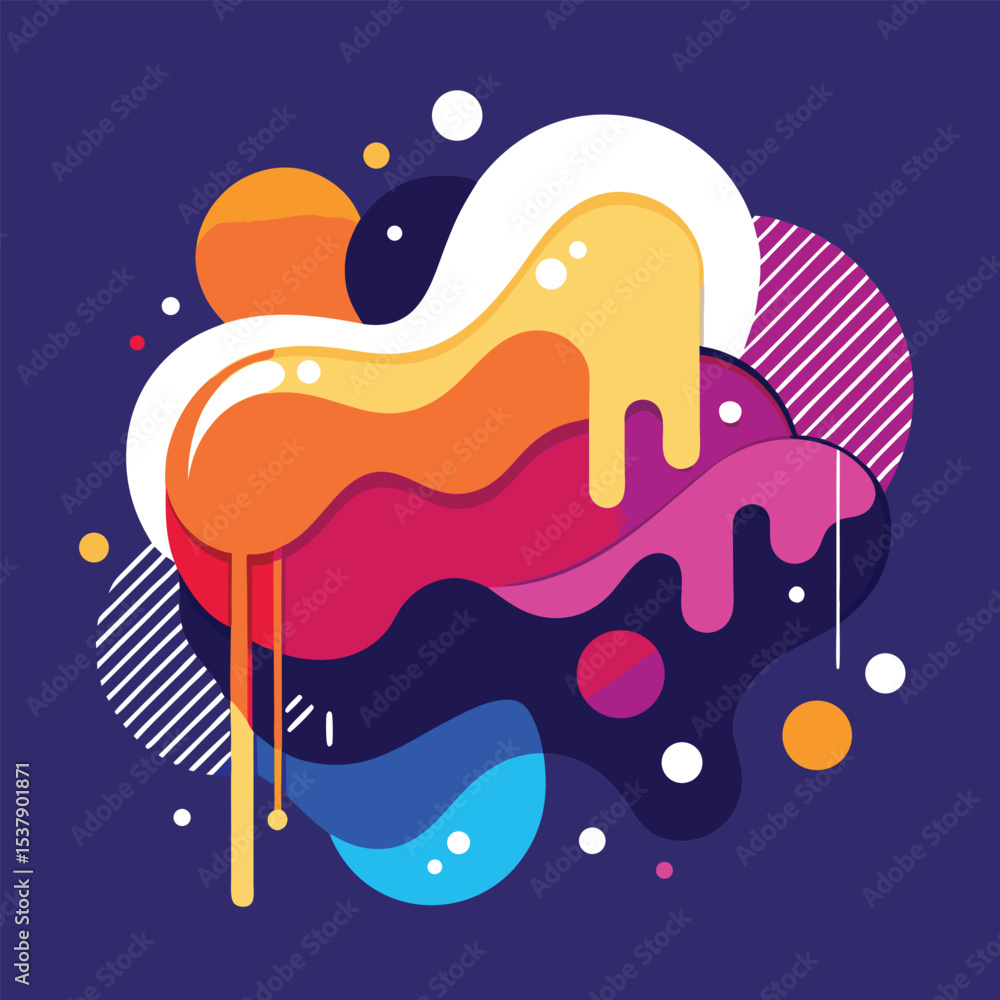 Fototapete abstract vector banners. geometric liquid forms. vector set of abstract creative backgrounds in mini