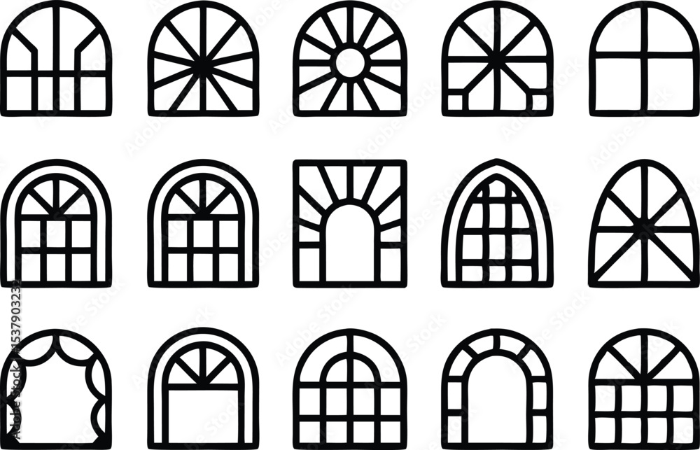 Poster a single outline icon of a trellis design high resolution graphic for web or print use