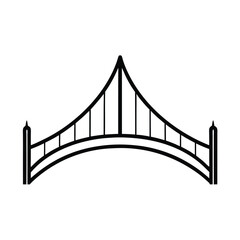 Abstract bridge design symbolic representation of connection unity and transportation ideal for business technology and infrastructure projects