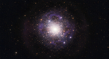 Stunning Image of a Globular Cluster in Deep Space with a Radiant Core