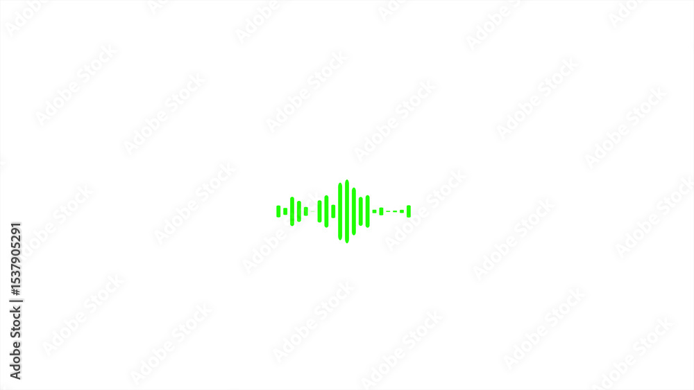 Poster music player and mobile phone voice message sound waves. sound waveform frequency.