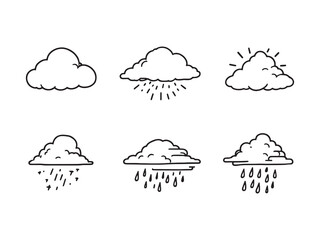 Simple Cloud Design in Line Art