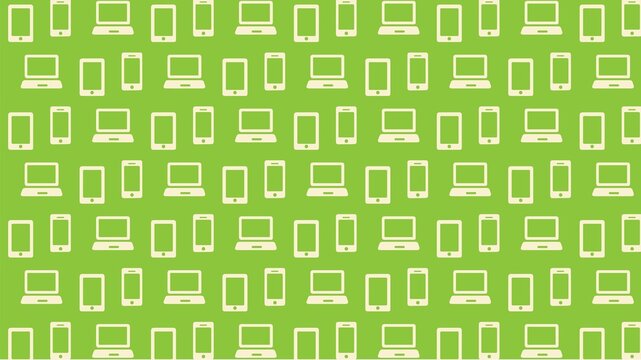 Vector seamless phone pc tablet pattern multicolored 