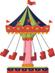 Obraz premium Swing Ride at Amusement Park