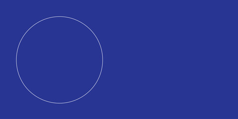 The outline of a large sphere made of white lines on the left. 3D view of the object in perspective. Vector illustration on indigo background