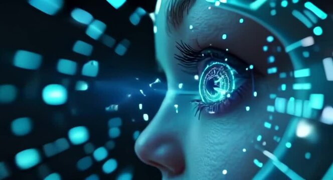 Eye Tracking Futuristic Data with Glowing Interface