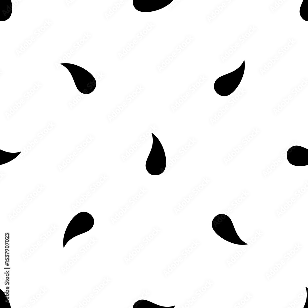 Poster seamless pattern of repeated black flame symbols. elements are evenly spaced and some are rotated. i