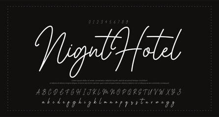 signature Font Calligraphy Logotype Script Brush Font Type Font lettering handwritten 