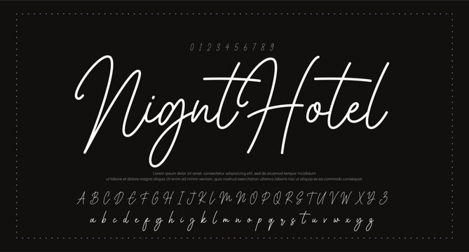 signature Font Calligraphy Logotype Script Brush Font Type Font lettering handwritten 