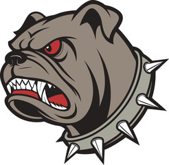 Fototapeta premium Detailed bulldog head illustration for banners and ads