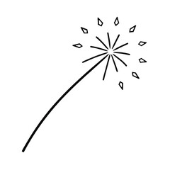 Colorful handheld fireworks display vector illustration of sparkling pyrotechnics