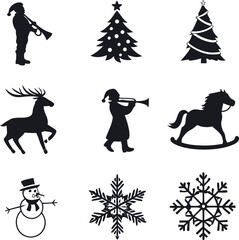 Obraz premium Festive christmas holiday design elements for winter celebrations