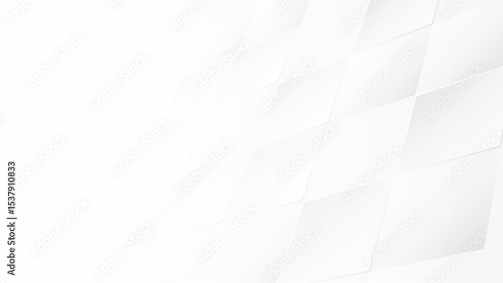 Aufkleber abstract 3d modern square background. white and grey geometric pattern texture. vector art illustrat
