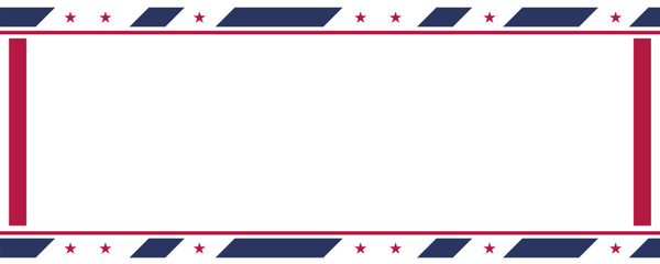 Patriotic Frame Red with White, and Blue USA.
