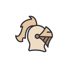 Stylized Knight Helmet Illustration With A Transparent Background