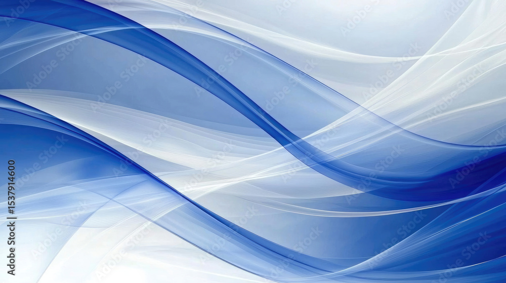 Aufkleber blue abstract wave pattern with smooth flowing lines, modern background, dynamic energy, and calming
