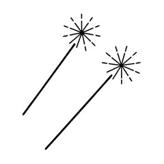 Festive sparkling fireworks display bright colorful sparklers celebration design