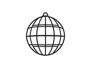 disco ball detailed line art