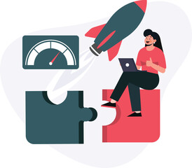 Business People working on various projects 