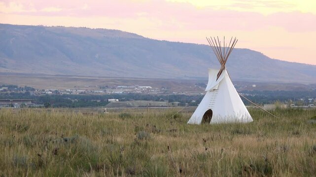 Native American dwelling in the plains.