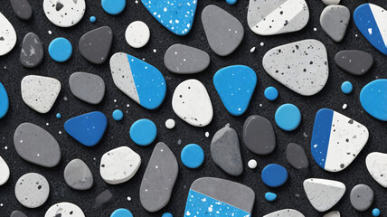 Abstract Black and White Fluid Art Texture Background