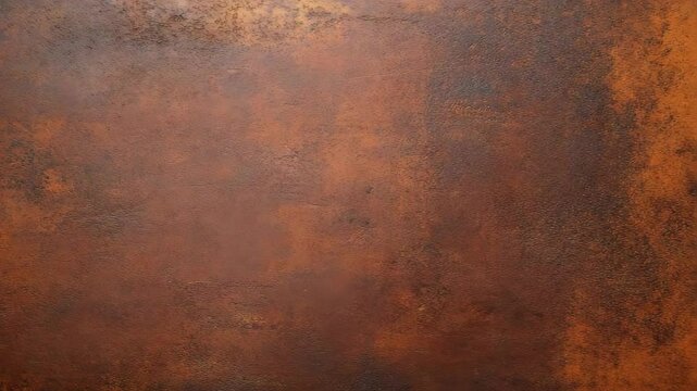 Rusty metal texture background featuring brown and orange corrosion with weathered surface details, industrial aged metal showing natural oxidation and rough grunge pattern for vintage design use