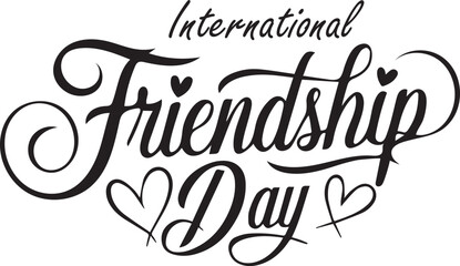International Friendship Day Typography Vector Design