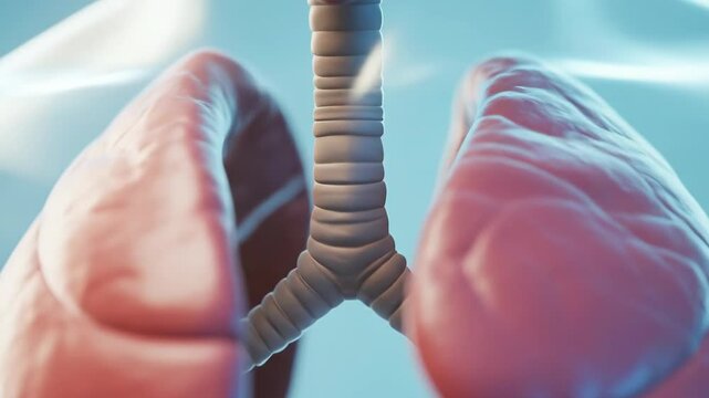 Detailed human lungs anatomy visual aid respiratory system structure illustration