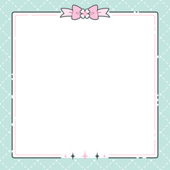 Cute memo templates decorated with flower bow and star