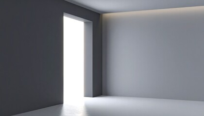 Bright Future Open Door Minimalist Modern Interior Design.