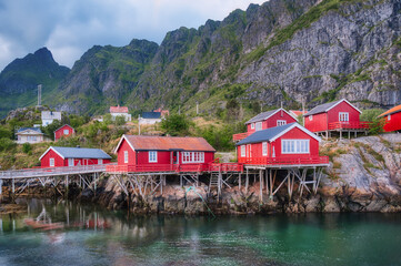 Sorvagen is a fishing village in Moskenes Municipality in Nordland county, Lofoten Islands, Norway.