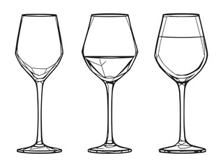 glass of wine minimal art