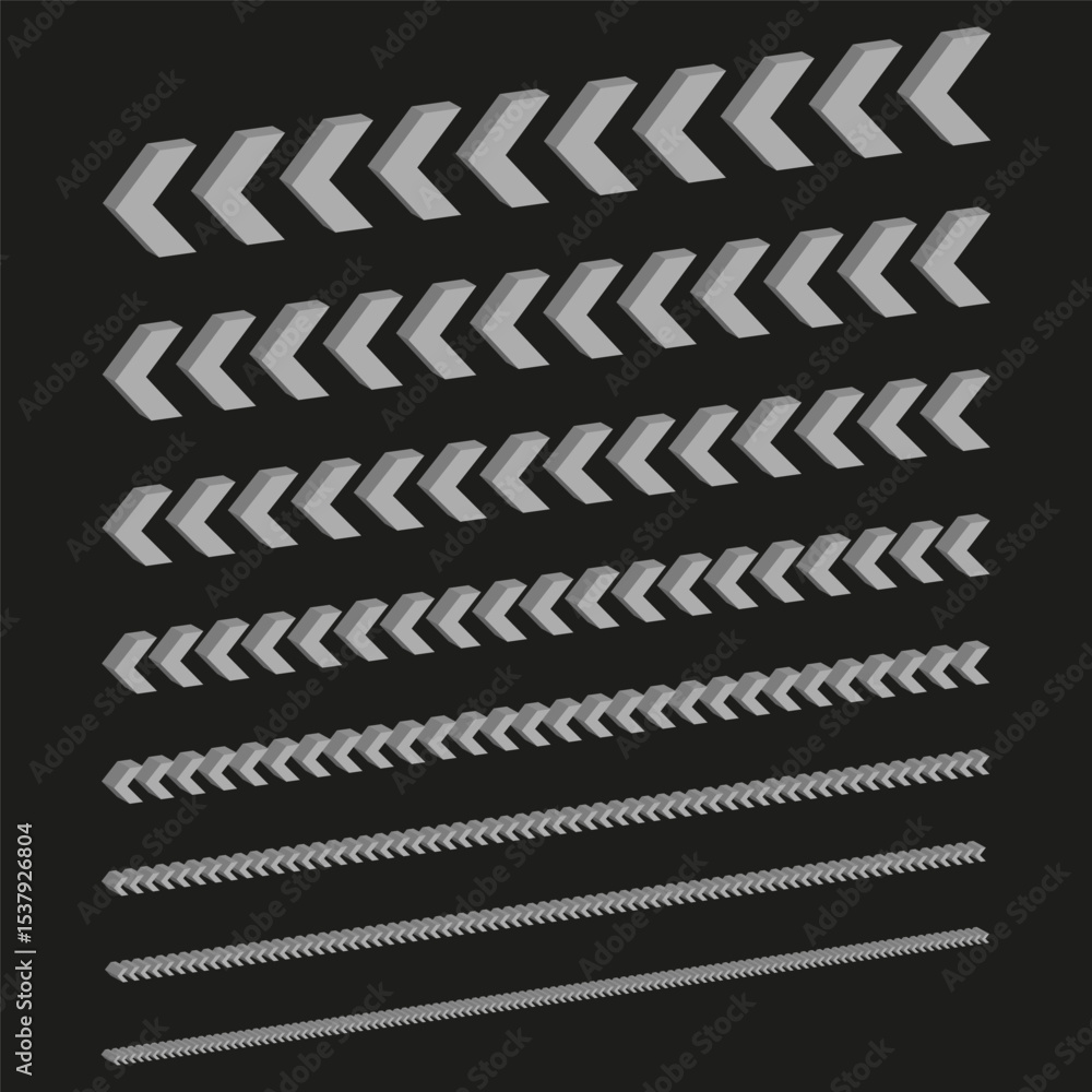 Poster gray arrows pattern. direction chevron design. vector navigation elements. monochrome pointer symbol