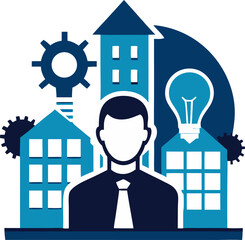  Business incubator silhouette vector icon   