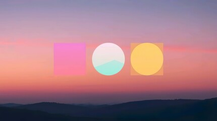 Obraz premium soft pastel gradient sky