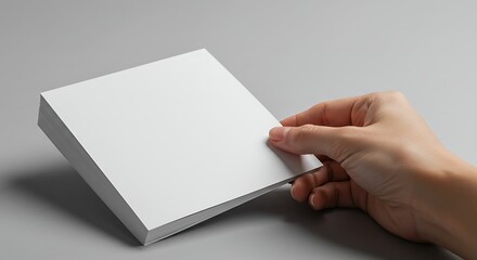 Obraz premium Blank Square Booklet Mockup Perfect for showcasing your designs