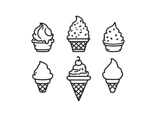 Ice Cream Cone Graphic Set