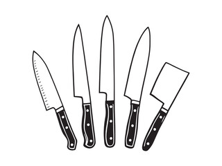 Simple Knives Vector Illustration