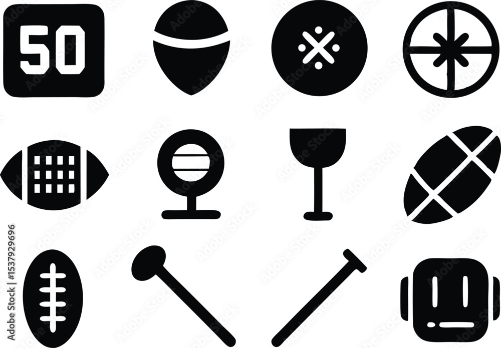 Aufkleber a flat icon set featuring team sports graphics for web and app design projects
