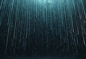 Rainy Day Atmosphere: A serene portrayal of a downpour, with long lines of raindrops creating a sense of calm. Reflecting the atmosphere of a rainy day, Ai generated image