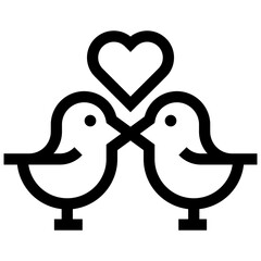 Obraz premium Love Bird Icon