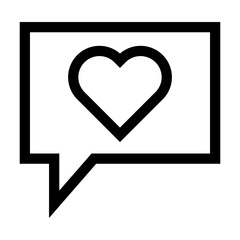 Chat Heart Icon