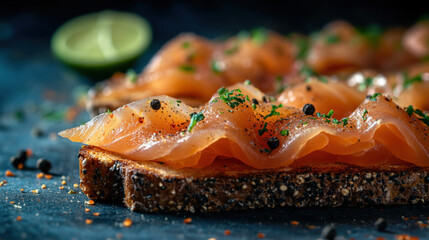 smoked salmon sandwich