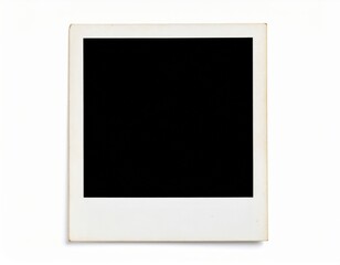Blank instant photo frame with aged paper texture on a white background