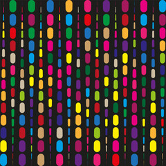 Neon stripes pattern. Vertical light bars. Colorful glowing design. Vector background texture.
