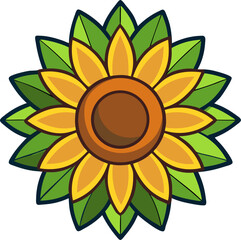 sunflower vector illustration