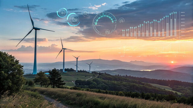 Renewable Energy, Harnessing Wind Power for a Sustainable Future, clean energy concept