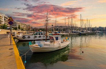 The Piraeus Marina view in Greece